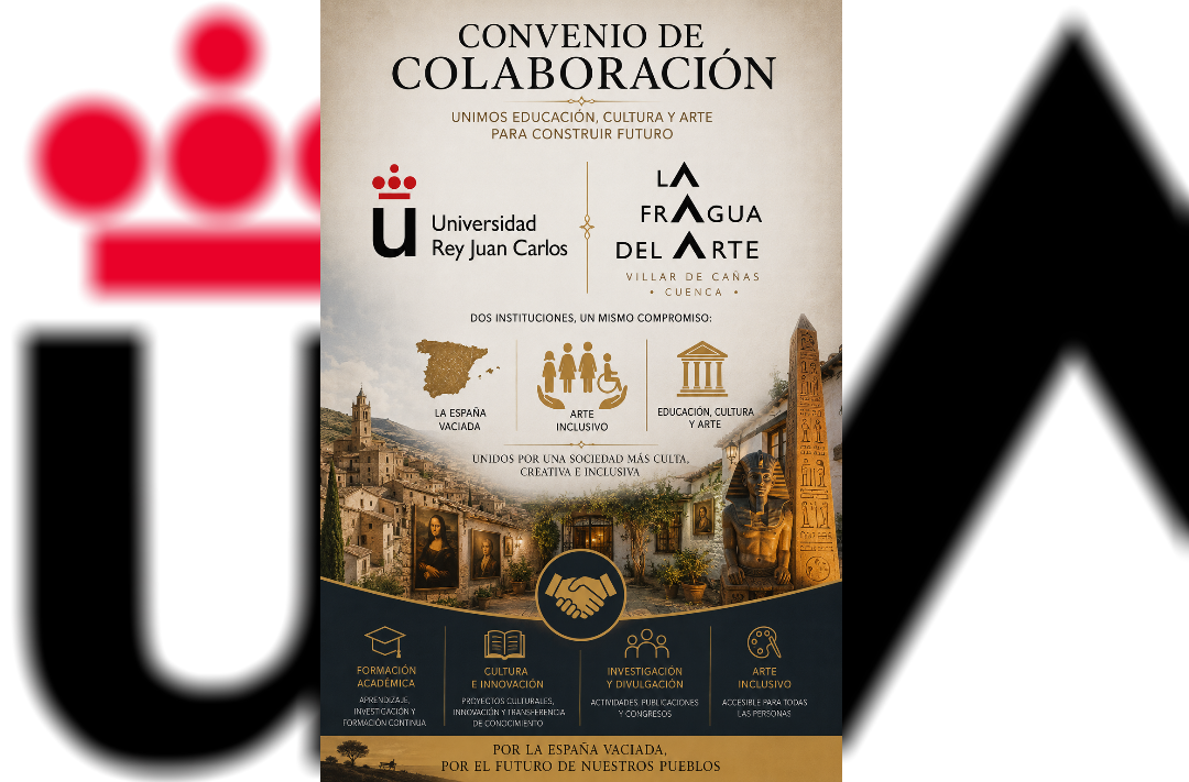 Alianza estratégica para el territorio y la cultura: La Universidad Rey Juan Carlos y Maatk-La Fragua del Arte firman un convenio de colaboración